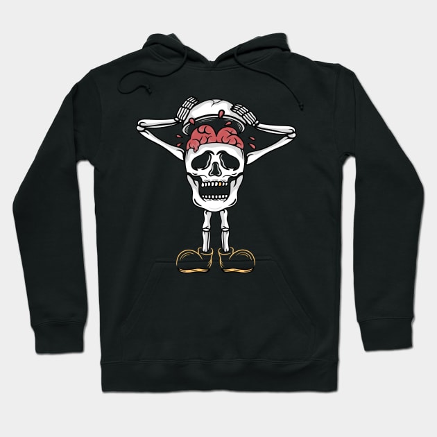 Brain skull Hoodie by gggraphicdesignnn